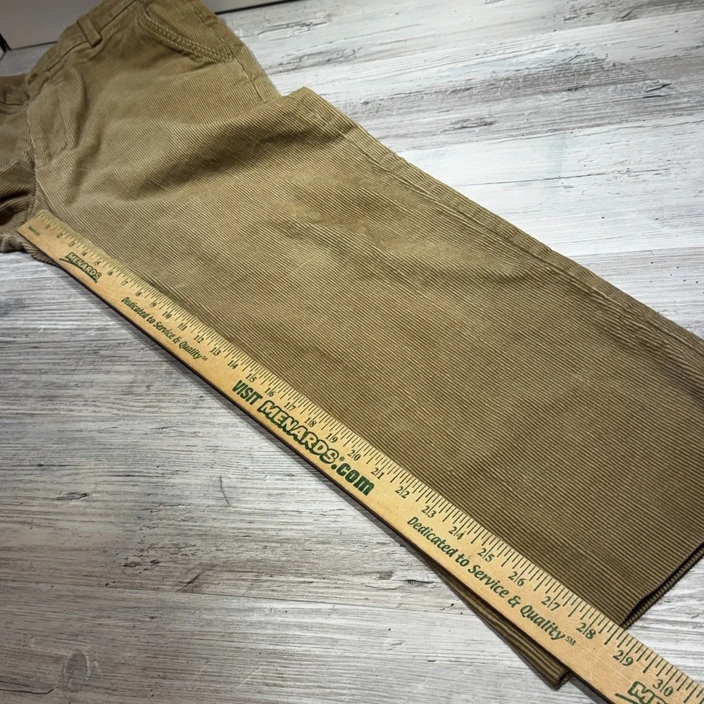 Banana Republic Corduroy Pants‎ Men's Sz 33x30 Tan Flat Back Flap Pockets Baggy